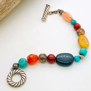 Vintage Carolyn Pollack Stone 925 Bracelet